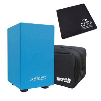 keepdrum DC1M BL Junior Cajon Blau mit Tasche und Pad