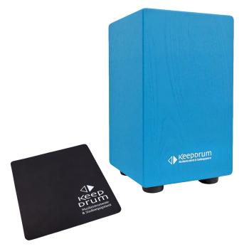 keepdrum DC1M BL Junior Cajon Blau mit Sitz-Pad