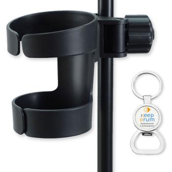 keepdrum Getränkehalter DH01 für Stative mit Flaschenöffner