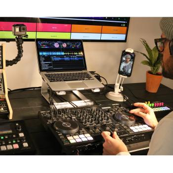 Roland DJ-707M DJ-Controller mit Ständer Schwarz