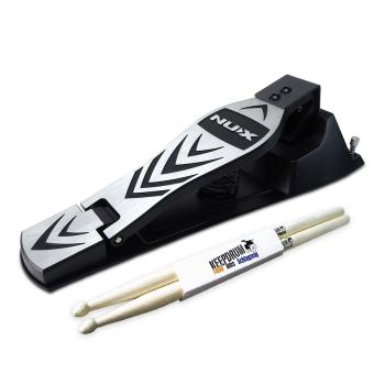 Nux Hi-Hat Pedal DM210HH für E-Drum mit Drumsticks 1 Paar