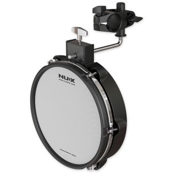 Nux E-Drum Pad DM-8 Tom-Set 10 Zoll mit Halterung und Schlagzeugstöcke 1 Paar