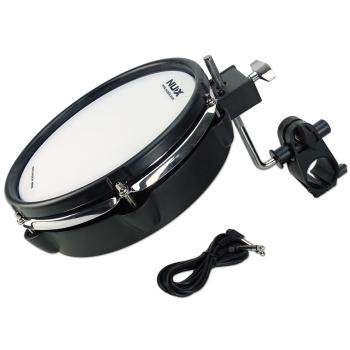 Nux E-Drum Pad DM-8 Tom-Set 10 Zoll mit Halterung und Schlagzeugstöcke 1 Paar