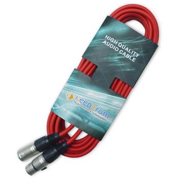 keepdrum DMX Kabel 15m 3-pol XLR 1x Rot 1x Blau