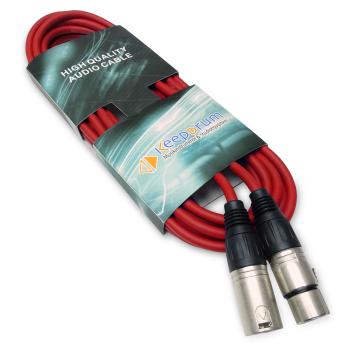 keepdrum DMX Kabel 15m 3-pol XLR 1x Rot 1x Blau