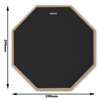 keepdrum Übungspad DP-BK12 schwarz 12 Zoll mit Drumsticks 5BB 1 Paar