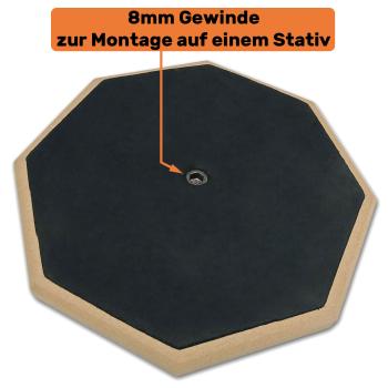 keepdrum Übungspad DP-BK8 schwarz 8 Zoll mit Drumsticks 5BB 1 Paar