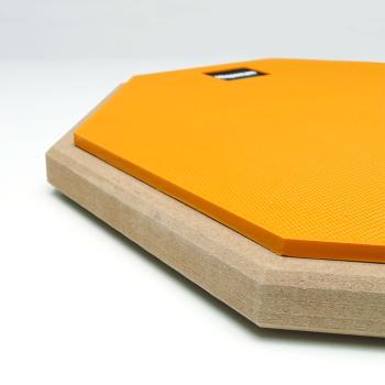keepdrum Übungspad Orange 12 Zoll mit Schlagzeugstöcken