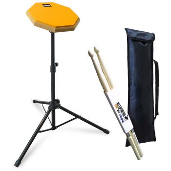 keepdrum Übungspad Orange 8 Zoll mit Stativ und Sticks