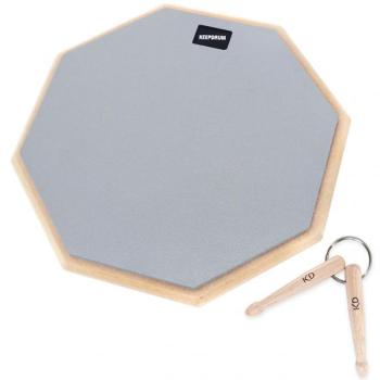 keepdrum Practice Pad Grau Übungspad 12 mit Schlüsselanhänger