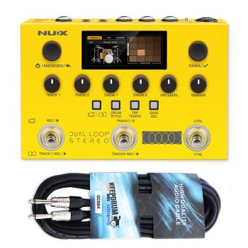 Nux Effektgerät Dual Loop Stereo Looper-Pedal mit Kabel