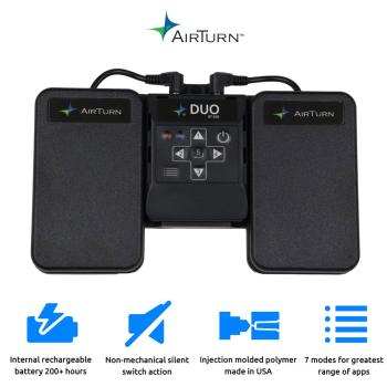 Airturn Bluetooth-Fußschalter Duo 500 mit Netzteil