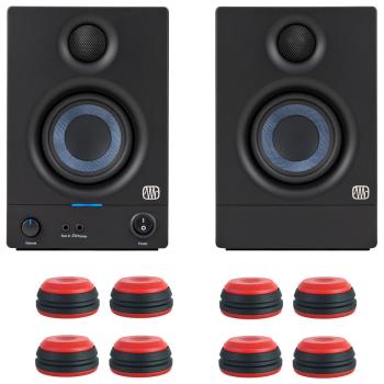 Presonus Eris 3.5 II Gen Lautsprecher mit Boxen-Füße in rot