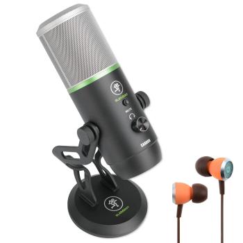 Mackie USB-Mikrofon EM-Carbon mit In-Ear Kopfhörer