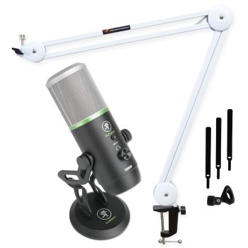 Mackie USB-Mikrofon EM-Carbon mit Gelenkarm Weiss