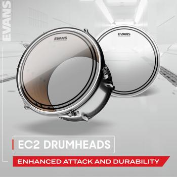 Evans EC2SCLR-R 10-12-16 Clear Tom Pack - Rock