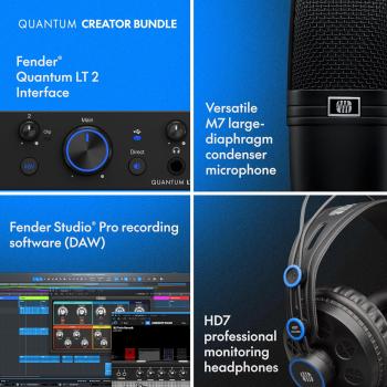 Fender Recording-Set Quantum Creator Bundle mit Kopfhörer-Stativ