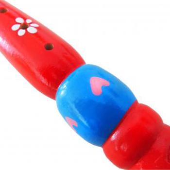 keepdrum KFL1RD Flöte aus Holz für Kinder Rot