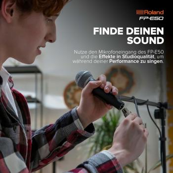 Roland Keyboard FP-E50 Stage Piano mit Keyboard-Stativ