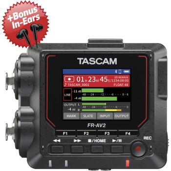 Tascam Audio-Recorder FR-AV2 2-Kanal Feldrecorder + Bonus In-Ear Kopfhörer