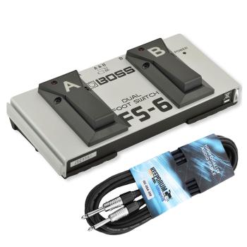 Boss Doppelfußschalter FS-6 mit Klinkenkabel