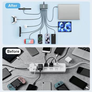 keepdrum USB-Schnell-Ladestation GaN10 10 Anschlüsse