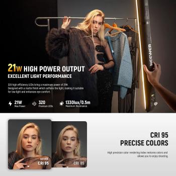 Neewer Stablicht GC21B aufblasbare Bi-Color Leuchte mit Ladegerät