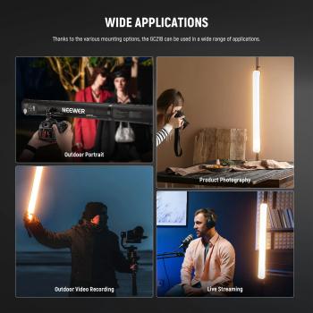 Neewer Stablicht GC21B aufblasbare LED-Stableuchte Bi-Color