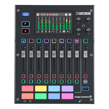 Boss GCS-8 Gigcaster Streaming Mixer mit Kopfhörer
