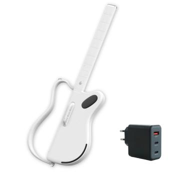 Lava Music Gitarre Genie Smart-Gitarre Weiss mit Ladegerät
