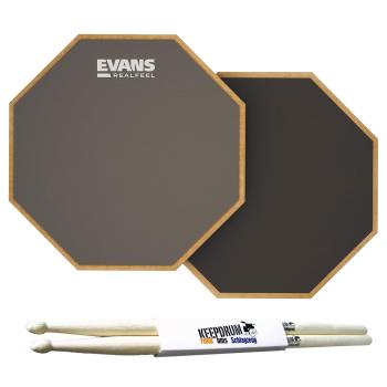 Evans RF-6D Übungspad 6 Zoll mit Schlagzeugstöcken