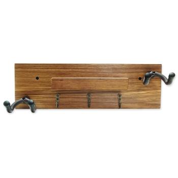 keepdrum Gitarren-Wandhalterung Ebony für 2 Gitarren und Zubehör