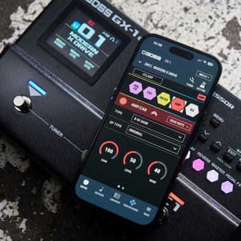 Boss Effektgerät GX-1 Multieffekt-Pedal für Gitarre mit Kabel