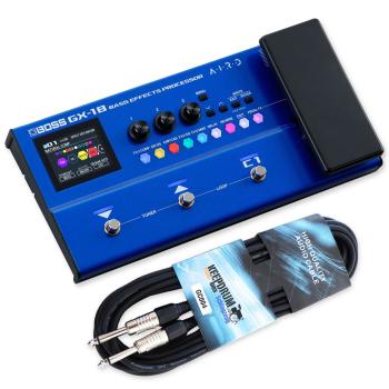 Boss Effektgerät GX-1B Multieffekt-Pedal für Bass mit Kabel
