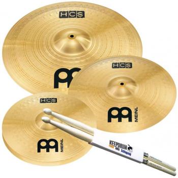 MEINL HCS141620 HCS Becken-Set mit Schlagzeugstöcken