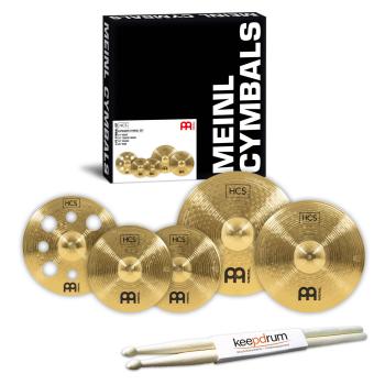 Meinl Beckenset HCS14161820 mit Schlagzeugstöcken
