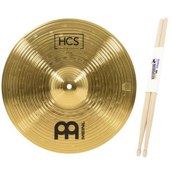 Meinl HCS 14 Crash Becken mit Schlagzeugstöcken