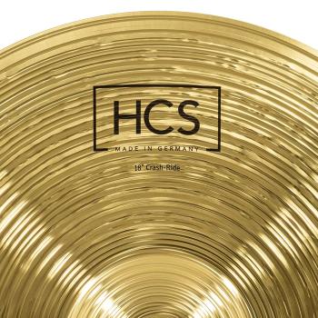 MEINL HCS Crash-Ride Becken 18 mit Schlagzeugstöcken