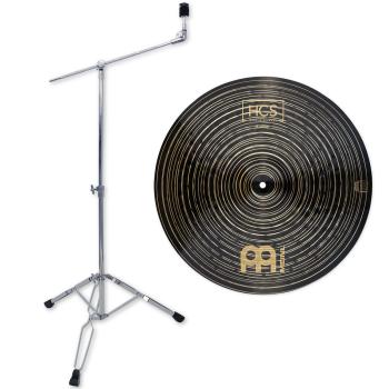 Meinl Becken HCS Dark HCS18DAC Crash 18 Zoll mit Galgen Beckenstativ