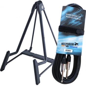 K&M 17581 Heli Gitarrenständer mit Kabel