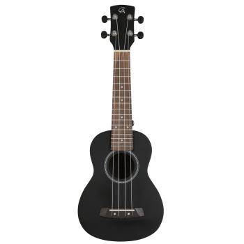 Cascha Ukulele HH-3969 Sopran Ukulele Linde Schwarz Set