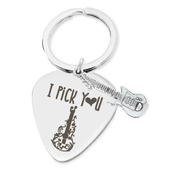 keepdrum Schlüsselanhänger Gitarren-Plektrum I Pick You