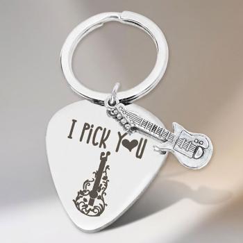 keepdrum Schlüsselanhänger Gitarren-Plektrum I Pick You