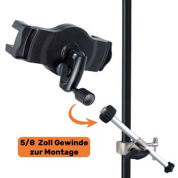 keepdrum Mikrofonständer MS01T niedriges Stativ mit Tablet-Halterung