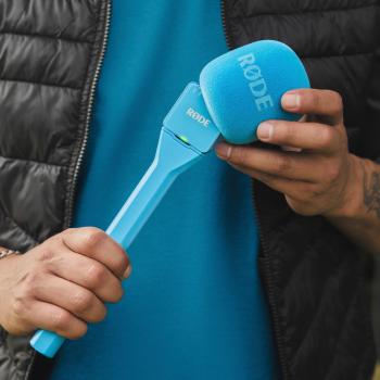 Rode Handadapter Interview GO Blau