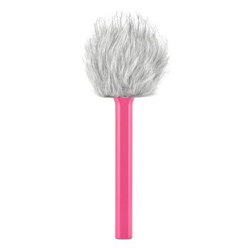 Rode Handadapter Interview GO Pink mit Fell-Windschutz