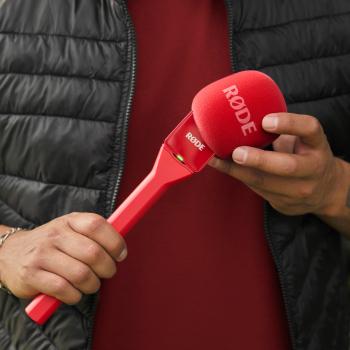 Rode Handadapter Interview GO Rot