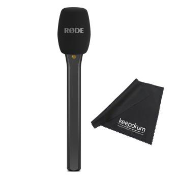 Rode Interview Micro Handadapter für Wireless Micro Schwarz mit Tuch
