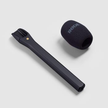 Rode Interview Micro Handadapter für Wireless Micro Schwarz mit Tuch