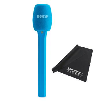 Rode Interview Micro Handadapter für Wireless Micro Blau mit Tuch
